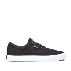 Supra Mens COBALT Black/white Low Top Shoes | CA-35795